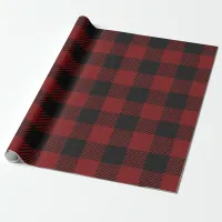 Rustic Red Buffalo Plaid | Country Western Check Wrapping Paper