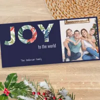 Joy To The World 1 Photo Modern Christmas Card