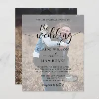 Budget Elegant Photo Overlay Wedding Invitation