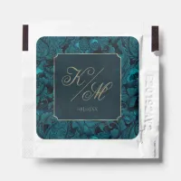 Formal Paisley Wedding Dark Teal ID767 Hand Sanitizer Packet