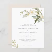 Budget Greenery Wedding Invitation