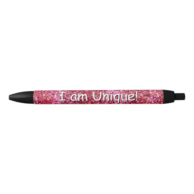 Motivation and self-confidence - I am Unique Black Ink Pen