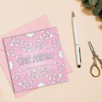 Pastel Pink Ornate Elegant Birthday Best Wishes Card