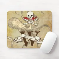 Jolly Roger Monogram Initial Mouse Pad