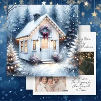 Tiny Home and Precious Family Photos Christmas Holiday Card