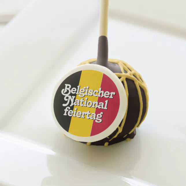 German Belgischer Nationalfeiertag Belgian Flag Cake Pops