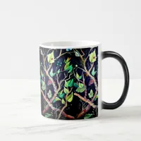 Leaves and butterflies painting magic mug