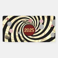 Happy New Year 2025, spirals and bubbles  Banner