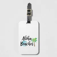 aloha beaches luggage tag