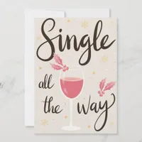 Single All the Way Girl Christmas Card