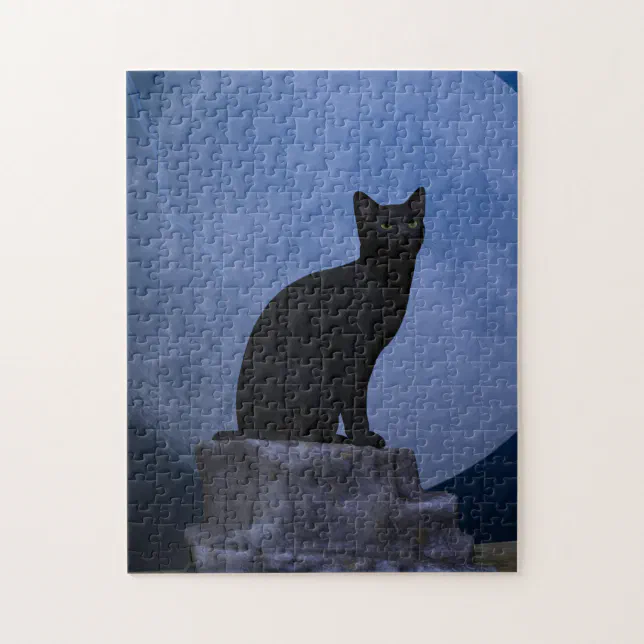 Moonlit Cat Jigsaw Puzzle