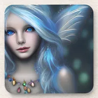 Ethereal Mystical Fairy Girl Beverage Coaster