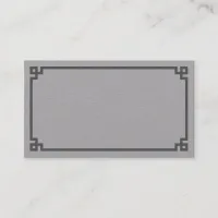 Luxury Grey Greek Key Border Wedding Place Card