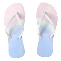 Rainbow of hope - pastel,   flip flops