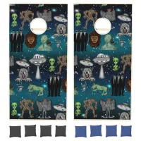 Bigfoot, UFOs, Aliens and other Cryptids  Cornhole Set