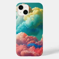 Cotton Candy Clouds Personalized Case-Mate iPhone 14 Case