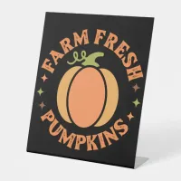 Farm Fresh Pumpkin Pedestal Pedestal Sign