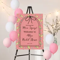 Main Squeeze Bridal Shower Lemons Bow Welcome Foam Board