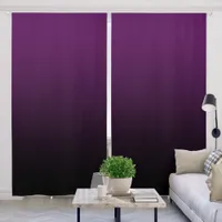 Dark Magenta to Black Gradient Blackout Curtains