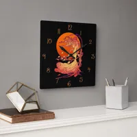 October Wind Square Wall Clock