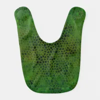 Green Dinosaur Hide Baby Bib