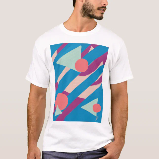 Geometric oil shapes vintage palette T-Shirt