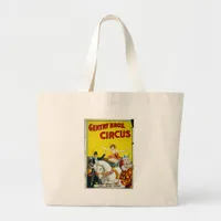 Gentry Bros. Circus Large Tote Bag