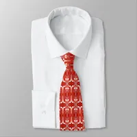 Festive Red and White Christmas Necktie