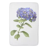 Blue Hydrangea Flower Bathroom Mat