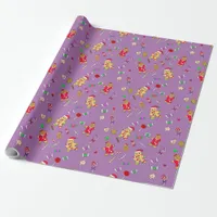 Whimsical Gingerbread Men and Christmas Candy Wrapping Paper