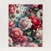 Timeless Rose Floral Charm Jigsaw Puzzle