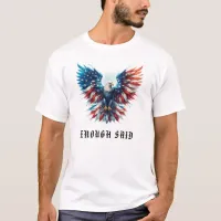 *~* AP16 Detailed American Flag USA . Bald EAGLE T-Shirt