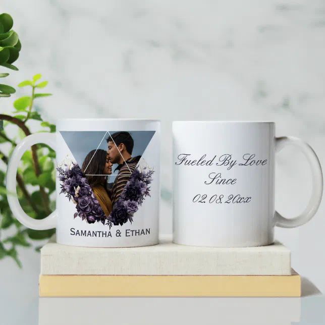 Elegant Triangle Photo Couple Coffee Mug