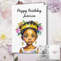 Personalized Girl's Birthday  Card