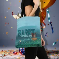 Squirrel Birthday  Tote Bag