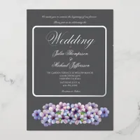 Romantic and Poetic Pastel Lilac Watercolor Foil Invitation