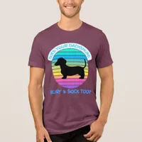 Retro Sunset Does your Dachshund Bury a Sock Too? Tri-Blend Shirt