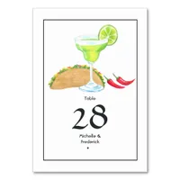 Tacos and Tequila Table Number