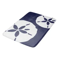 Coastal Beach House Nautical Sand Dollar Pattern Bathroom Mat