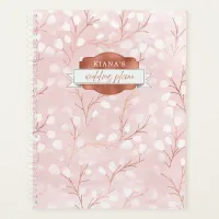 Watercolor Snowdrops Wedding V2 Pink/Copper ID726 Planner