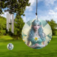 Beautiful March Fairy in Daffodils Wind Chime