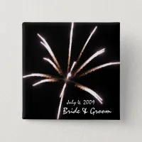 Fireworks Wedding Button