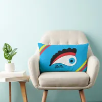 Malta Fishing Boat Lucky Eye Colourful  Lumbar Pillow