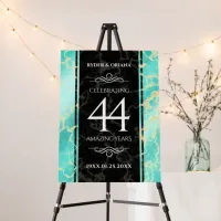 Elegant 44th Turquoise Wedding Anniversary Foam Board