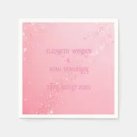 Elegant Green Pink & Blues Sparkle Design Napkins