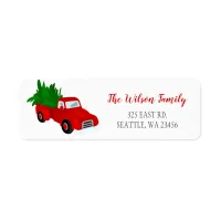 Cute Christmas Tree Car Address Label