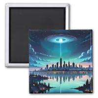 Out of this World - Magical Nighttime Skyline Magnet