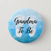 Blue Ombre Grandma to be Baby Shower Gift   Button