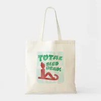 Total Sled Head Funny Holiday Logo Fun Motto Tote Bag