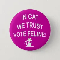 Vote Cat with White Text Button